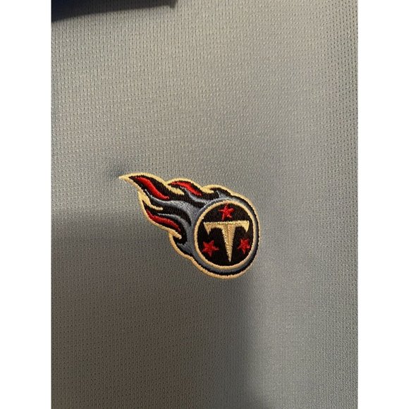 Reebok TN Titans NFL Mens Short Sleeve Polo Shirt 3 Button Blue Navy Size XL - Picture 4 of 8